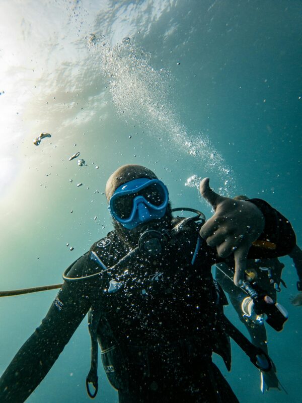 OK Signal Made Underwater by Scuba Diver