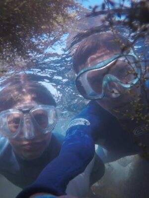 Photo of Two People Snorkeling.